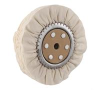 Honseadek Ruota lucidante da 200 mm per legno, plastica, panno in cotone a prova di piuma con anima in ferro, sbieco aperto, abrasivo da 20,3 cm per finitura a specchio
