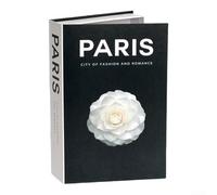 Honseadek Scatola portaoggetti a forma di libro finto, elegante decorazione finto libro per casa o ufficio, organizzatore segreto per telecomandi, cancelleria e ricordi (Parigi)