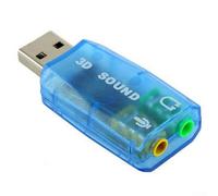 Honseadek Scheda audio USB esterna 5.1 canali, adattatore audio digitale con manopola del volume, tecnologia audio 3D Xear, scheda audio multicanale per PC e laptop (blu)
