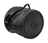 Honseadek Secchio da pesca pieghevole rotondo da 4,5 l per pesci vivi, contenitore per acqua con coulisse, portatile, pieghevole, per pesca, campeggio, escursionismo (nero)