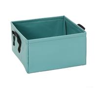 Honseadek Secchio d'acqua pieghevole da 13 l, in PVC a 3 strati extra spesso, per campeggio, escursionismo, pesca, lavabo pieghevole, secchiello per il ghiaccio, con manici rinforzati (blu lago)