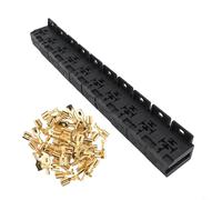 Honseadek Set di 10 connettori a 5 poli 30A-80A 6,3 mm per auto, per applicazioni automobilistiche, con 50 terminali, in ABS nero