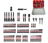 Honseadek Set di 31 punte per cacciavite per coppia elevata, punte in acciaio legato da 5,1 cm con zona di assorbimento degli urti, compatibile con codolo esagonale da 1/4"