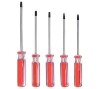 Honseadek Set di 5 cacciaviti magnetici con gambo extra lungo per T15 per T20 per T25 T27 per utensili di riparazione punte a stella T30, in acciaio al cromo vanadio per uso domestico e giardino