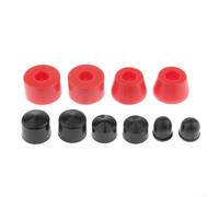 Honseadek Set di boccole coniche e cilindriche, kit di ricostruzione per camion skateboard, boccole in PU e coppe pivot per rondelle ammortizzatori longboard, distanziali per ruote (rosso A)