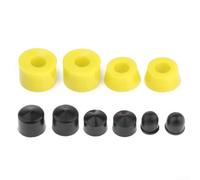 Honseadek Set di boccole coniche e cilindriche, kit di ricostruzione per camion skateboard, boccole in PU e coppe pivot per rondelle ammortizzatori longboard, distanziali per ruote (giallo)