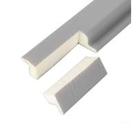 Honseadek Set di strisce di tenuta per finestre scorrevoli in acciaio e plastica, per guarnizione esterna e interna da 3 m + spogliatoio intermedio da 1,5 m, materiale PE, grigio