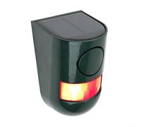 Honseadek Sirena di sicurezza a energia solare con allarme forte da 129 dB e luce attivata dal movimento, allarme esterno IP65 resistente alle intemperie per la sicurezza di fattorie e giardini