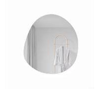 Honseadek Specchio da parete in vetro acrilico irregolare, design decorativo senza cornice, riflesso ad alta definizione, decorazione artistica per la casa per toletta, camera da letto (36 x 40 cm)