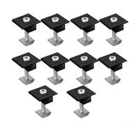 Honseadek Staffe di fissaggio per pannelli solari fotovoltaici per moduli da 30 mm/35 mm Morsetto terminale in lega di alluminio e morsetto centrale con viti in acciaio inossidabile SUS304 Finitura