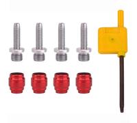 Honseadek STEALTH-A-MAJIG - Kit di ricambio per tubo freno idraulico e inserto di collegamento con 4 olive, 4 inserti, 1 chiave per manutenzione bici (giallo sku)