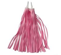 Honseadek Stelle filanti per manubrio di bicicletta, per bambini, per bicicletta, scooter, equilibrio per bici, 25 cm, frangia colorata con materiale plastico elastico, Quick(rosa sku)