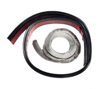 Honseadek Striscia di guarnizione a spazzola per la parte inferiore della porta, 100 cm, in TPE, paraspifferi, isolamento acustico, barriera antivento per porte interne ed esterne, bianco, nero