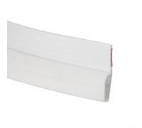 Honseadek Striscia di guarnizione inferiore della porta per fessure, guarnizione per porta in TPE resistente alle intemperie, antivento, insonorizzante, 100 cm, marrone, grigio scuro, bianco (bianco)
