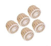 Honseadek Supporto per pappagallini per uccelli con cotone e iuta riutilizzabile, supporto in plastica per fringuelli e canarini e mix semplice Twist (5 pezzi)