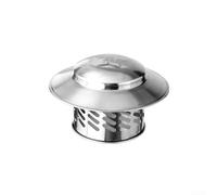 Honseadek Tappo rotondo per camino, in acciaio inossidabile 304, con schermo, per tubi della stufa, migliora qualsiasi spazio, argento (80 mm)