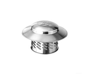 Honseadek Tappo rotondo per camino, in acciaio inossidabile 304, con schermo, per tubi della stufa, migliora qualsiasi spazio, argento (80 mm)
