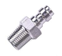 Honseadek Valvola maschio a connessione rapida con adattatore filettatura M10* 1 da 8 mm e connessioni 1/8NPT 1/8BSPP per sistemi di pompe ad alta pressione e applicazioni industriali (1-8NPT)