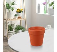 Honseadek Vaso rotondo per piante per uso interno ed esterno, con vassoio, fioriera in resina resistente ai raggi UV, contenitore per fiori leggero e durevole, serbatoio d'acqua vaso da giardino