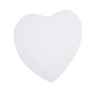 Honsell-Cornice a Forma di Cuore 30 x 30 x 1,5 cm, Tela Resistente 100% Cotone, con graffette sul Retro, per Pittura a Olio e Acrilico e Tecnica di Stencil, Colore Bianco, 12232