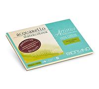 Honsell Fabriano Artistico Acquarello Watercolour, 18 x 26 cm, 20 fogli da 300 g/m², di alta qualità, blocco incollato su 4 lati, colore: Bianco