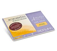 Honsell 19313141 Fabriano Artistico Acquarello Watercolour, extra bianco, grana fine, stampa a freddo, 31 x 41 cm, 20 fogli da 300 g/m², cartoncino acquerello di alta qualità, blocco 4 lati