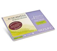 Honsell 19323551 Fabriano Artistico Acquarello Watercolour, extra bianco, grana grossa, 35,5 x 51 cm, 15 fogli da 300 g/m², cartoncino per acquerello di alta qualità, blocco incollato su 4 lati