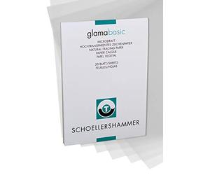 Honsell 25514 - Schoellershammer Glama Microdraft Carta da disegno altamente trasparente DIN A4 Blocco da 50 fogli, 110-115 g/m², per disegni tecnici, schizzi con matita, pennarello, inchiostro