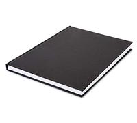 Honsell 30305 - Blocco da disegno, formato DIN A5, formato verticale, 96 fogli, 110 g/m², rilegato in copertina nera, carta da disegno bianca, resistente alle cancellazioni, agli acidi e