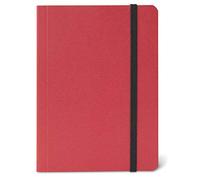 Honsell 31405 - Blocco da disegno rosso con chiusura elastica, DIN A5, fogli da 80 g/m², carta da disegno bianca naturale, senza acidi, per tutte le tecniche a secco come matita, carbone, pastello, bianco