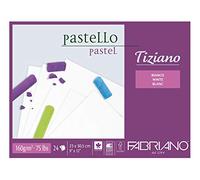 Honsell 46423305 Fabriano Tiziano - Blocco pastello, 23,0 x 30,5 cm, 24 fogli, 160 g/m², ad alta tenuta, senza acidi e resistente all'invecchiamento, superficie ruvida