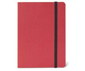 Honsell Blocco per Schizzi Rosso con Chiusura Elastica, DIN A5, Fogli, 80 g/m², Carta da Disegno Bianca Naturale, Senza acidi, per Tutte Le Tecniche a Secco Come Matita, Carbone, Pastello