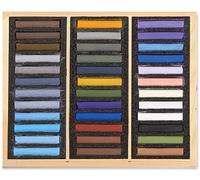Honsell Blockx 49927 - Set di 36 colori brillanti in scatola di legno, realizzati a mano con pigmenti puri e colori vivaci con elevata opacità, multicolore