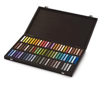 Honsell Blockx 49932 - Set di pastelli artistici con 72 colori brillanti in valigetta di legno, realizzati a mano con pigmenti puri e colori vivaci con elevata opacità, multicolore