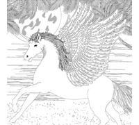 Honsell- Cornice Pegasus, Formato 30 x 30 cm, Motivo prestampato da colorare con Colori acrilici, acquerelli e ad Olio e pennarelli e matite Colorate, Bianco, 12118