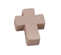 Honsell ollare Grezza, Ciondolo a Croce di Colore Marrone, con Foro da 4 mm, Circa Dimensioni: 4 x 3 x 1 cm, in Pietra Morbida, Ideale Anche per i Bambini, Multicolore, taglia unica
