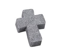 Honsell ollare Grezza, Ciondolo a Croce di Colore Nero, con Foro da 4 mm, Circa Dimensioni: 4 x 3 x 1 cm, in Pietra Morbida, Ideale Anche per i Bambini, Multicolore, taglia unica
