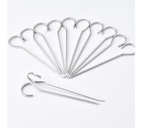 HONSHEN Spiedini piatti in acciaio inox da 12,1 cm, mini spiedini corti per barbecue, bacchette da forno, mais sulla griglia, 12 pezzi (barbecue piatto da 12 cm)