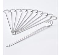 HONSHEN Spiedini piatti in acciaio inox da 17,8 cm, spiedini corti per barbecue, spiedini per barbecue, spiedini per shish kebab, kebab, spiedini per grill, 12 pezzi (barbecue piatto da 18,8 cm, 12