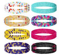 Honsny Perline per la vita da 58-127 cm per le donne perline africane per la vita taglie forti catena per il corpo a strati per la pancia da spiaggia bikini accessori per il corpo, 91.5 cm, Plastica