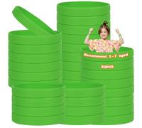 HONTIUS 50 Pezzi Braccialetti In Silicone, 6.3'' Braccialetti In Gomma, Vuoto Elastici di Gomma per per Adulti Uomo Donna Scuola Insegnante Squadra Festa Fitness Corsa Sport Verde