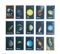 HONTOUSIP 17 Space Solar System Star Kids Cards | Learning Pocket Word Cards|Perfetto per Pre-K/insegnante/autismo terapisti strumenti