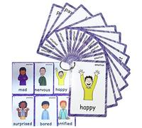 HONTOUSIP Feelings And Emotions - Cartoline per Bambini, per autismo (Carte Inglesi), 14 Pezzi