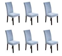 HonunG Coprisedia in velluto per sala da pranzo, set di 1/2/4/6, coprisedie elasticizzati di grandi dimensioni, in spandex con schienale alto, per sala da pranzo, hotel, cucina, cerimonie (colore