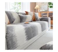 HonunGron Copridivano di Peluche A Forma di L 1 2 3 4 Posti, Copridivano Trapuntato Invernale, Protezione Universale Antiscivolo del Divano, Copridivano Lavabile Morbida (Grigio,90x210cm)