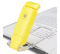 HONWELL Lampada da Lettura, Luce per Lettura Libri a Letto Lampada Clip Ricaricabile, 3 livelli di luminosità Luce Libro USB Ricaricabile per di Notte, E-Reader, Bambino, Studio, Letto, Giallo
