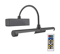 HONWELL Luci per Pittura LED senza fili a batteria con Telecomando Lampada per quadri Dimmerabile ,Testa Girevole da 22 cm con 3 Modalità di Illuminazione,12 LED Tavolo Lampada da Parete ,Nero