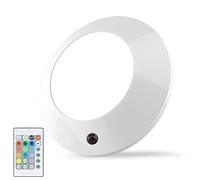 HONWELL Plafoniera a LED Luci con Telecomando, Lampada da Soffitto Dimmerabile a Batteria, 4 Luminosità Modalità Luci Notturne a LED Senza Fili,16 Colori di Luminosità per Armadio,Cucina,Corridoio