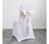 hOnYbmq Fiori per sedie, 10PCS Wedding Decoration Knots Supplies Banquet Back Decor Flower Bow Ribbon Satin Belt