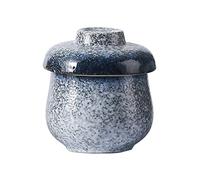 hOnYbmq Zuccheriera in ceramica, Ceramic Coffee Sugar Canisters, Sugar Container Spice Jar, Salt Pot Seasoning Canister(Blue)